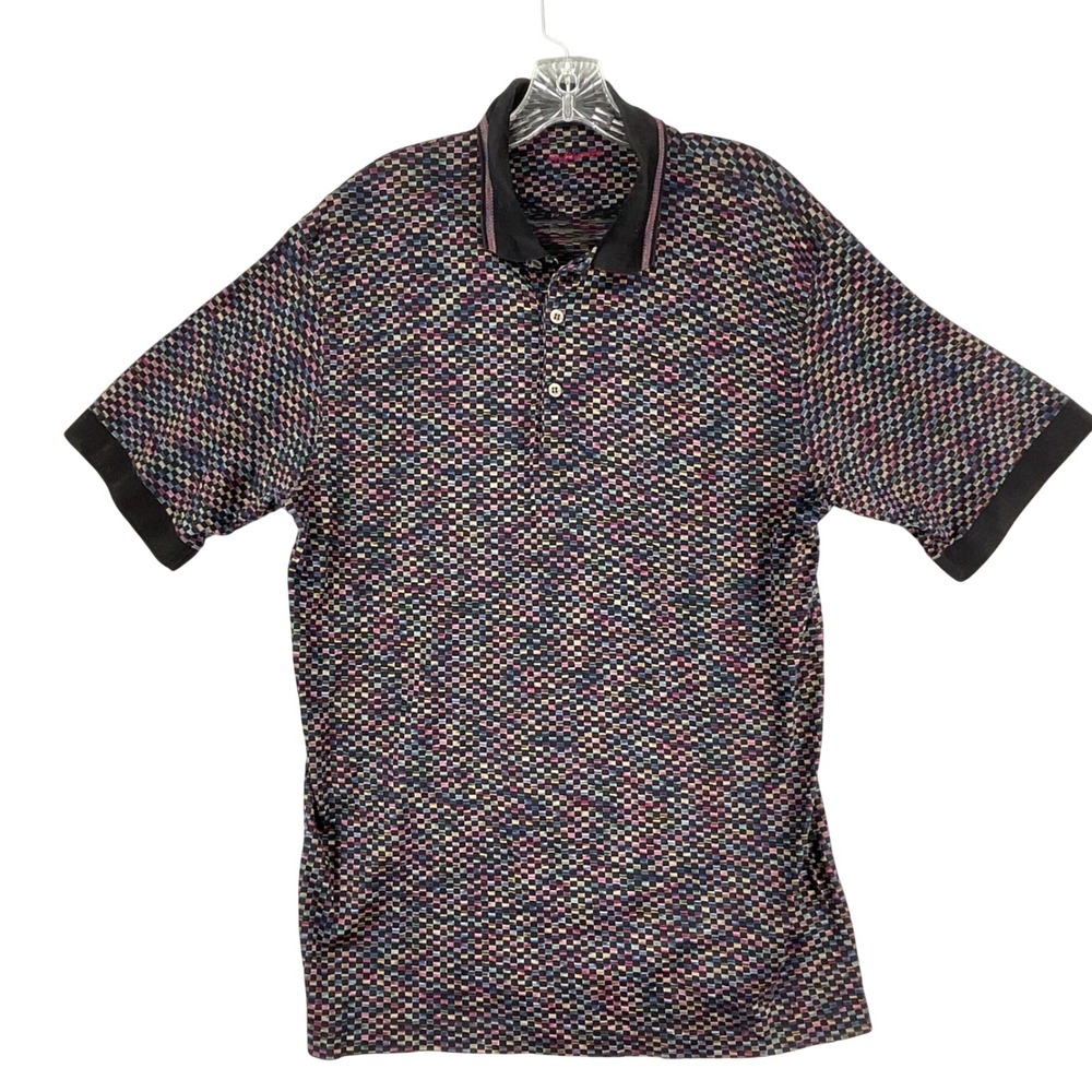 In Fiamme Polo Shirt Mens L Multi Color Golf Italy Made Filoscozia Sport Preppy
